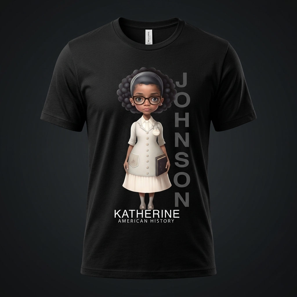 Michelle Obama Black History Graphic Tee mockup on black shirt
